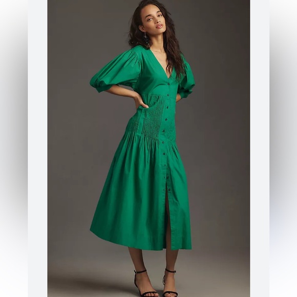 Maeve Dresses & Skirts - Anthropologie Maeve size S Emerald Green midi dress